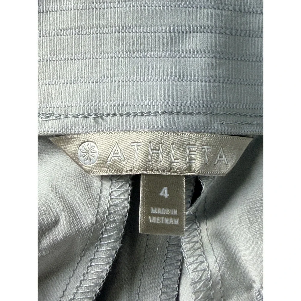 Athleta Tribeca Crop Pants Womens 4 Tern Gray Stretch Travel Work Ankle